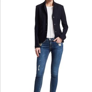 Rag & Bone Salute Slade Wool Blazer Size 4 Navy Women’s Jacket
